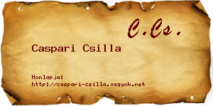 Caspari Csilla névjegykártya